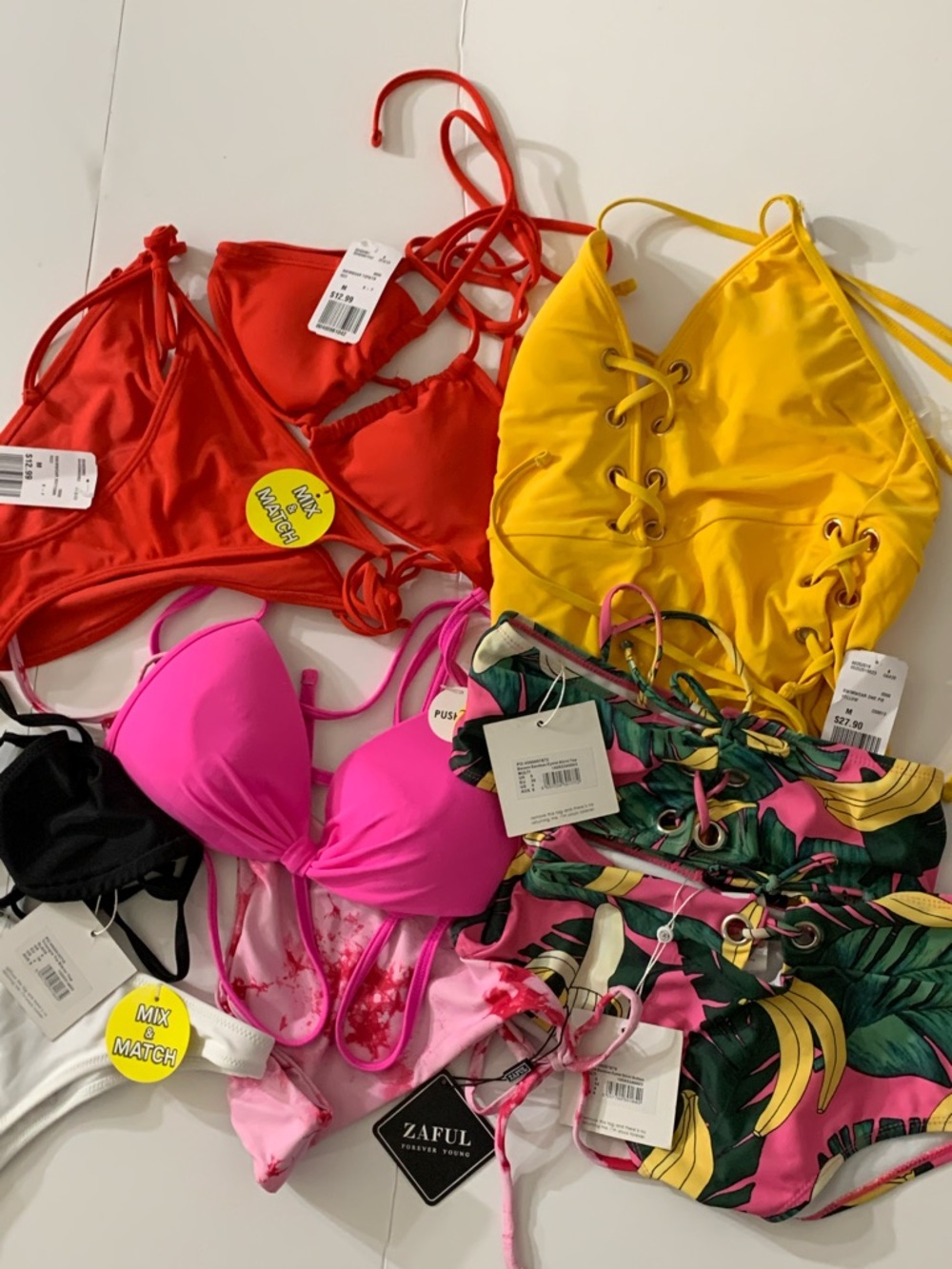 Zaful Pink Push-Up Bikini Top - Bright Pink Women's Swimwear